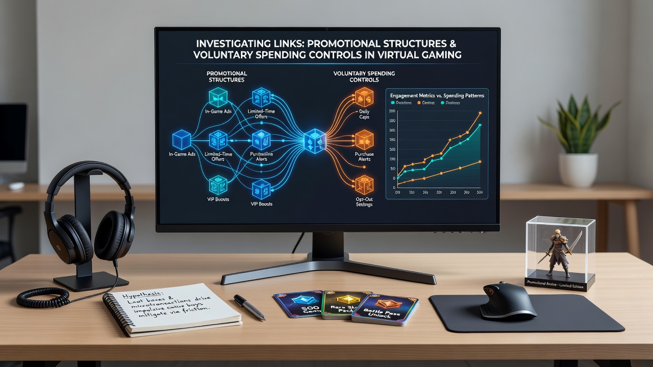 Data visualization showing correlation patterns between in-game promotions and user-activated spending limits